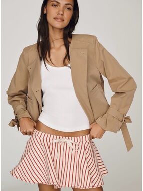 Avec Les Filles Cotton Flowy Skort